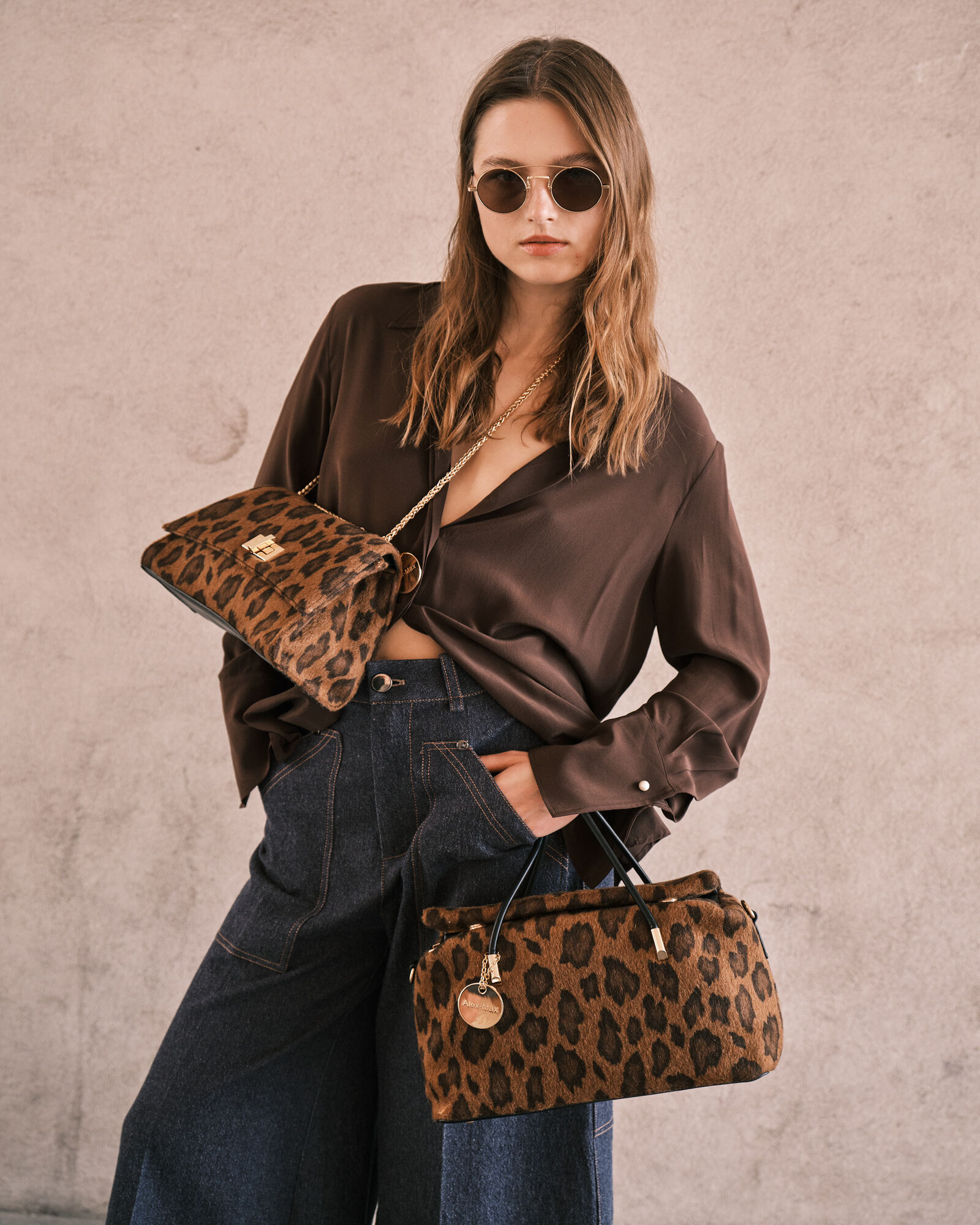 BAG MACULATO/BROWN - AMY-BO219