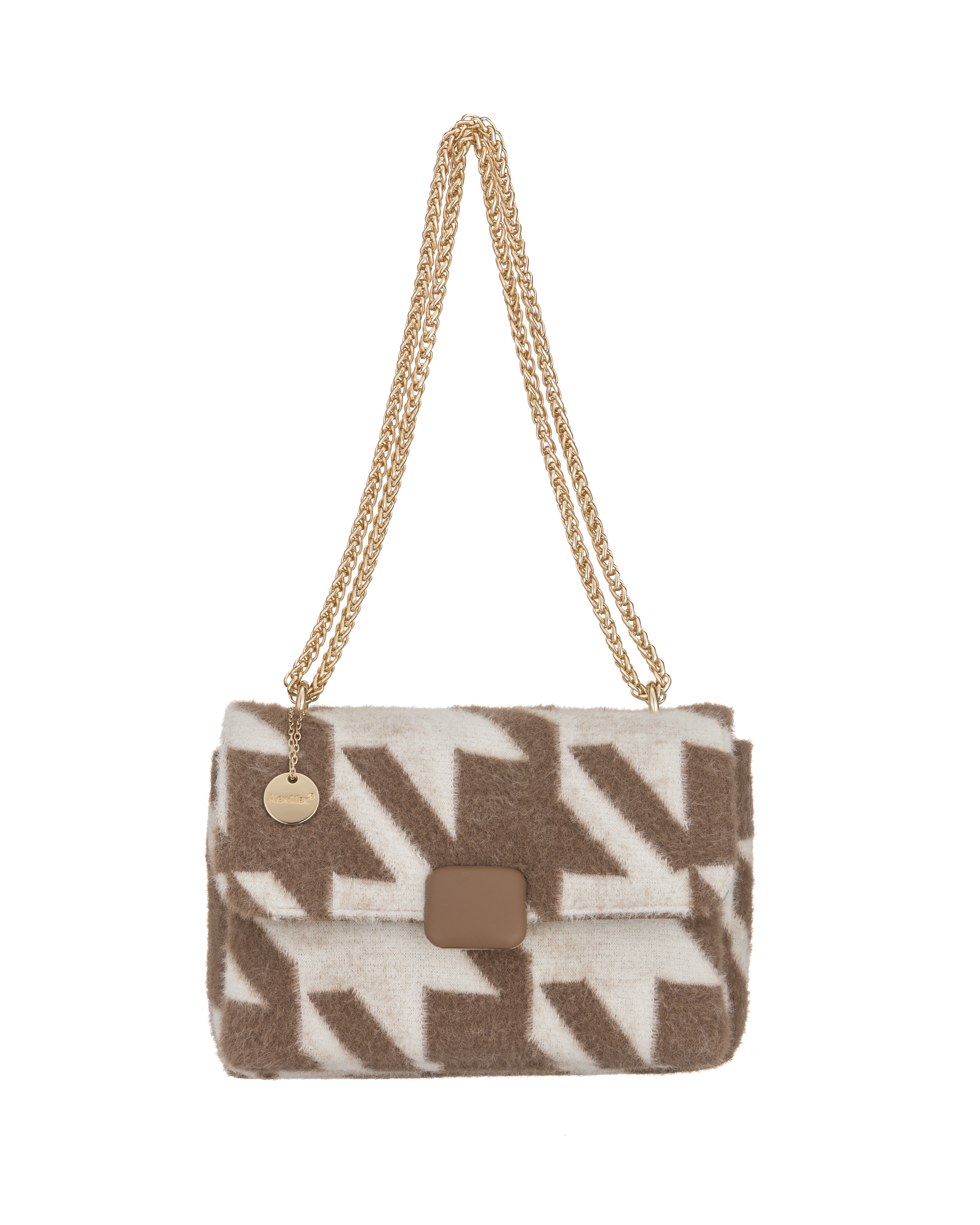 BORSA A TRACOLLA TAUPE - AMU-BO228