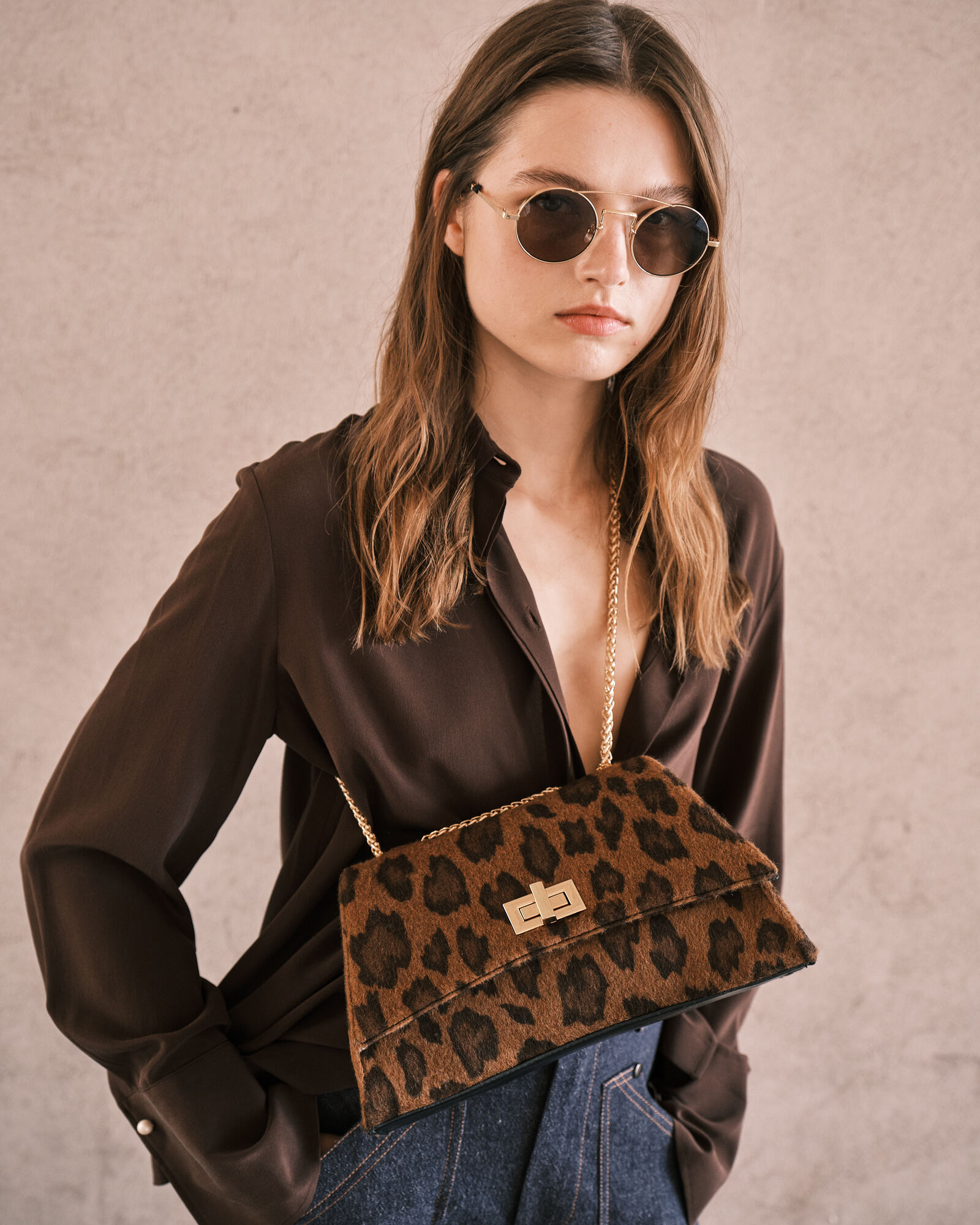 BAG MACULATO/BROWN - AMY-BO219