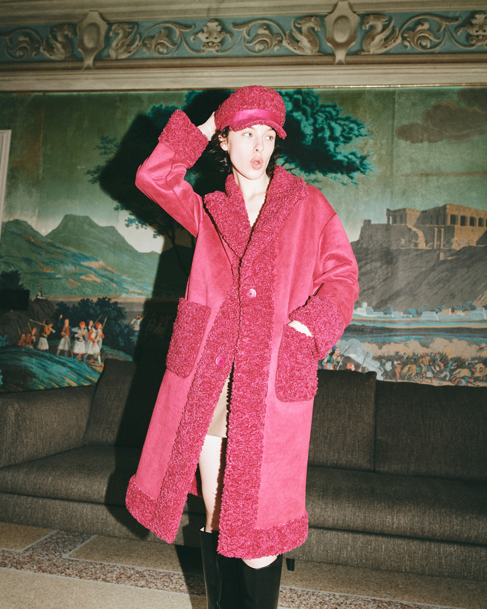 COAT MAGENTA - AMU-CP120